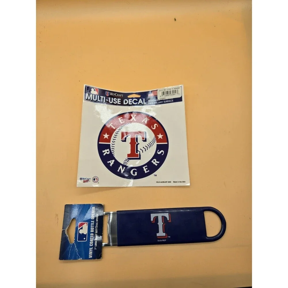 Texas Rangers Coated Bottle Opener/Decal (O-3)
